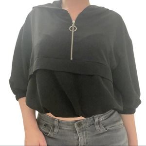 Koton Streetwear Cropped Hooded Short Sleeve Jacket size EU 38 (US Size M)